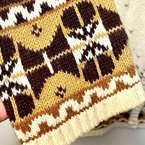 designer Originals Studio Joy Vintage Snowman Cardigan Sweater, Size Large, 3D - Picture 10 of 12